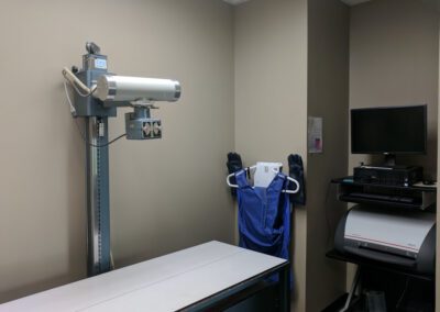 Medical imaging room with equipment