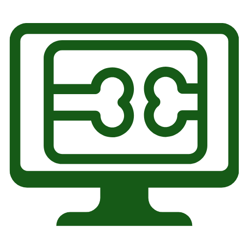 Solid green block, side border