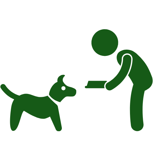 Pet feeding bowl icon