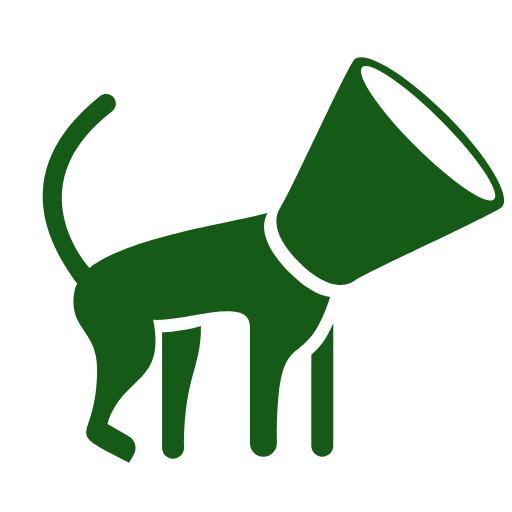 Green square with curved accents.