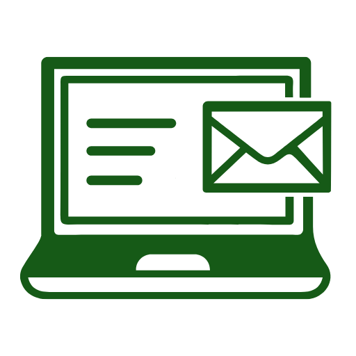 Solid dark green block.