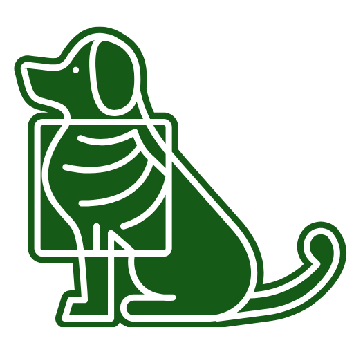 Deep green block shape